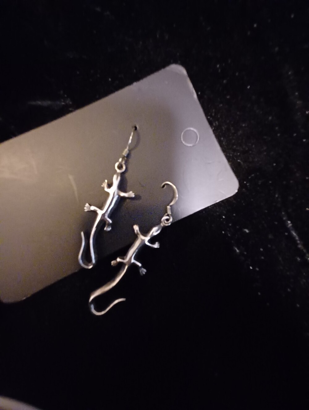Sterling Silver Lizard Dangle Earrings - Women Jewelry